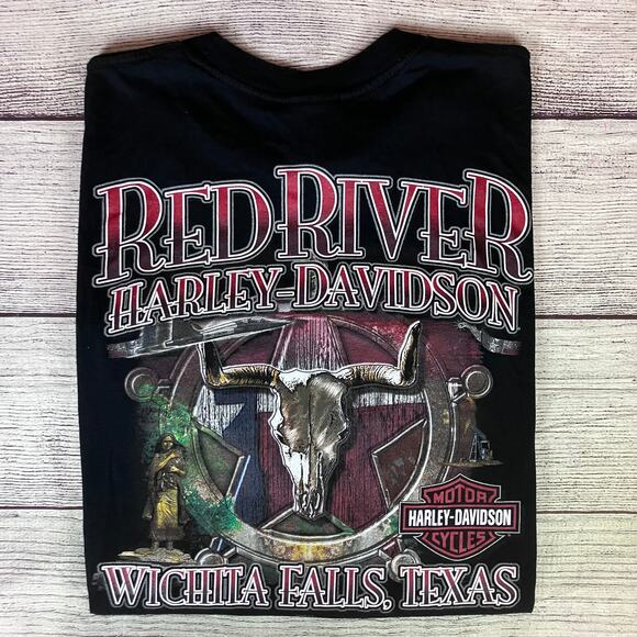 2000s Harley Davidson Motorycles Screw It, Lets Ride T-shirt - Picture 2 of 6